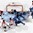 KANATA, CANADA - APRIL 5: Canada's Sarah Vaillancourt #26 with a scoring chance against Finland's Noora Raty #41 while Meghan Agosta #2, Meaghan Mikkelson #12, Haley Irwin #21, Rosa Lindstedt #4, Jenni Hiirikoski #6, Linda Valimaki #13, Karolina Rantamaki #29 look on during preliminary round action at the 2013 IIHF Ice Hockey Women's World Championship. (Photo by Andre Ringuette/HHOF-IIHF Images)